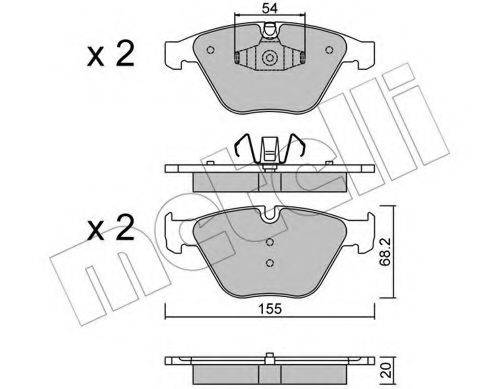 METELLI 2205586 Комплект тормозных колодок, дисковый тормоз