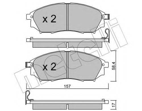 METELLI 2208190 Комплект тормозных колодок, дисковый тормоз