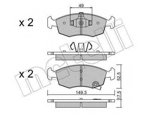 METELLI 2202745 Комплект тормозных колодок, дисковый тормоз