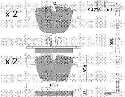 METELLI 2207736K Комплект тормозных колодок, дисковый тормоз