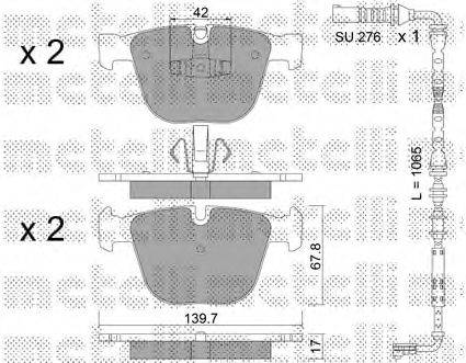 METELLI 2207738K Комплект тормозных колодок, дисковый тормоз