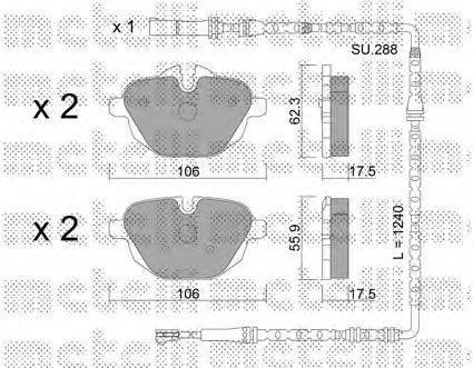 METELLI 2209201K Комплект тормозных колодок, дисковый тормоз