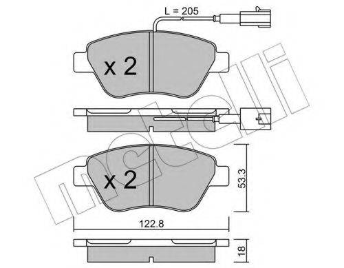 METELLI 2203213 Комплект тормозных колодок, дисковый тормоз