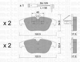 METELLI 2206662K Комплект тормозных колодок, дисковый тормоз