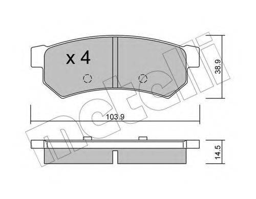 METELLI 2208460 Комплект тормозных колодок, дисковый тормоз