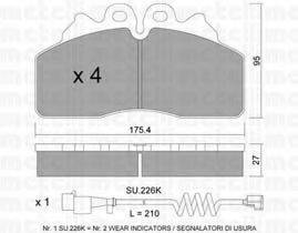METELLI 2208500K Комплект тормозных колодок, дисковый тормоз