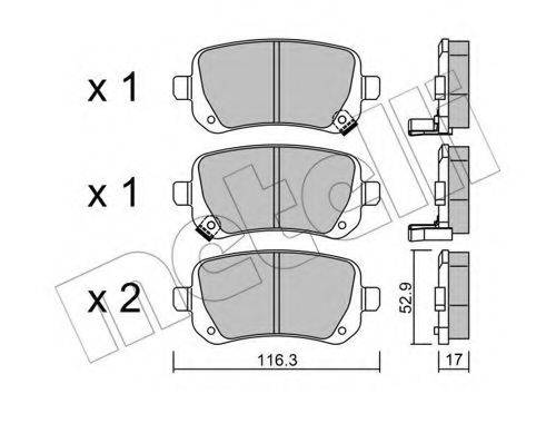 METELLI 2208640 Комплект тормозных колодок, дисковый тормоз