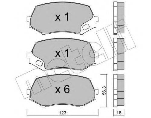 METELLI 2208740 Комплект тормозных колодок, дисковый тормоз