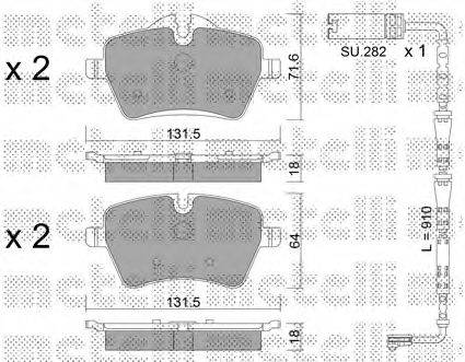 METELLI 2207682K Комплект тормозных колодок, дисковый тормоз