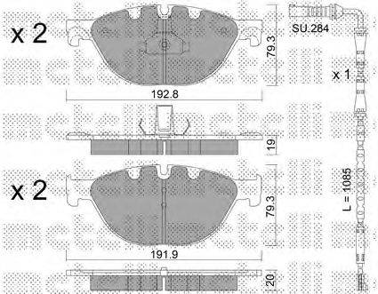 METELLI 2208300K Комплект тормозных колодок, дисковый тормоз