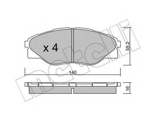 METELLI 2209360 Комплект тормозных колодок, дисковый тормоз