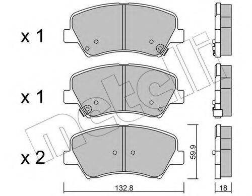 METELLI 2209440 Комплект тормозных колодок, дисковый тормоз