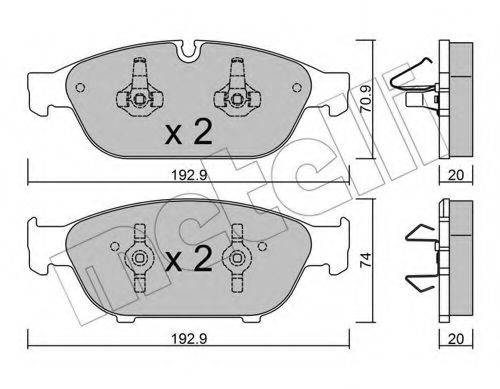 METELLI 2209530 Комплект тормозных колодок, дисковый тормоз