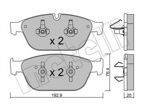 METELLI 2209540 Комплект тормозных колодок, дисковый тормоз