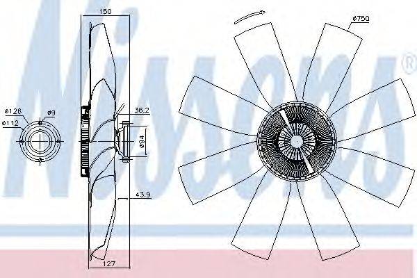 NISSENS 86027 Вентилятор, охлаждение двигателя