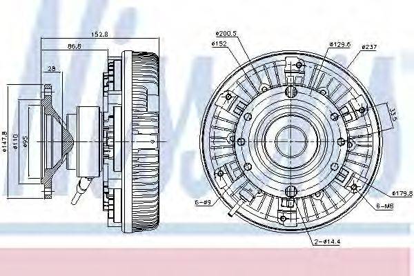 NISSENS 86028 Сцепление, вентилятор радиатора