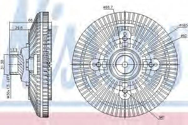 NISSENS 86036 Сцепление, вентилятор радиатора