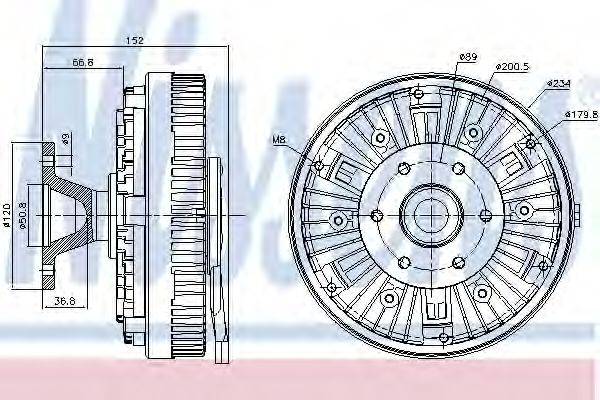 NISSENS 86042 Сцепление, вентилятор радиатора