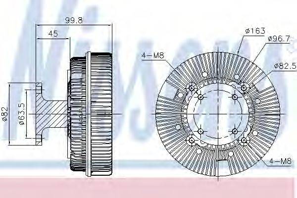 NISSENS 86054 Сцепление, вентилятор радиатора