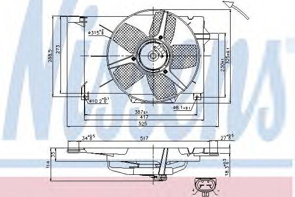 NISSENS 85005 Вентилятор, охлаждение двигателя