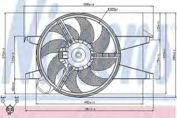 NISSENS 85032 Вентилятор, охлаждение двигателя