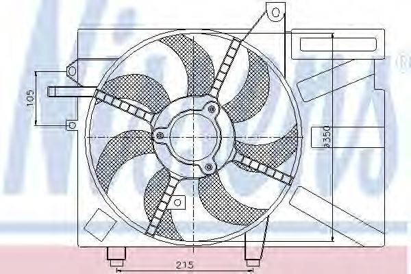 NISSENS 85035 Вентилятор, охлаждение двигателя