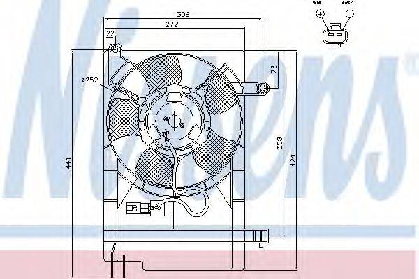 NISSENS 85750 Вентилятор, охлаждение двигателя