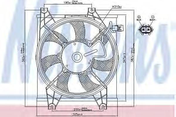 NISSENS 85086 Вентилятор, конденсатор кондиционера