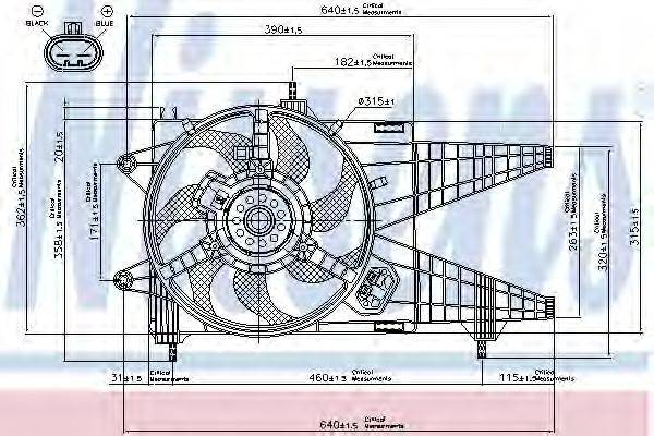 NISSENS 85160 Вентилятор, охлаждение двигателя