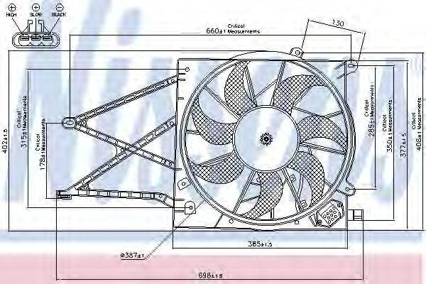 NISSENS 85176 Вентилятор, охлаждение двигателя