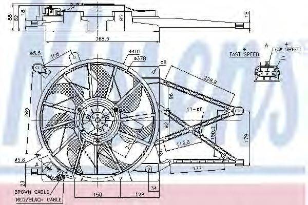 NISSENS 85185 Вентилятор, охлаждение двигателя