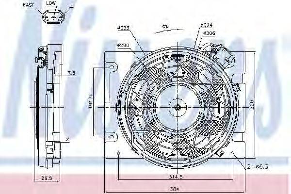 NISSENS 85187 Вентилятор, охлаждение двигателя