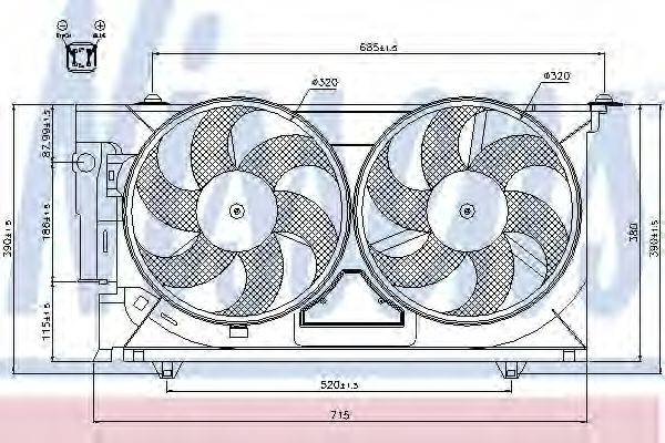 NISSENS 85321 Вентилятор, охлаждение двигателя