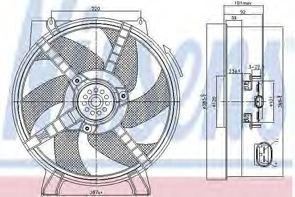 NISSENS 85500 Вентилятор, охлаждение двигателя
