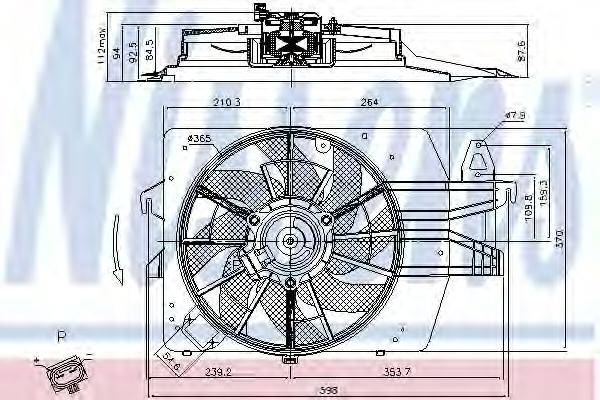 NISSENS 85537 Вентилятор, охлаждение двигателя