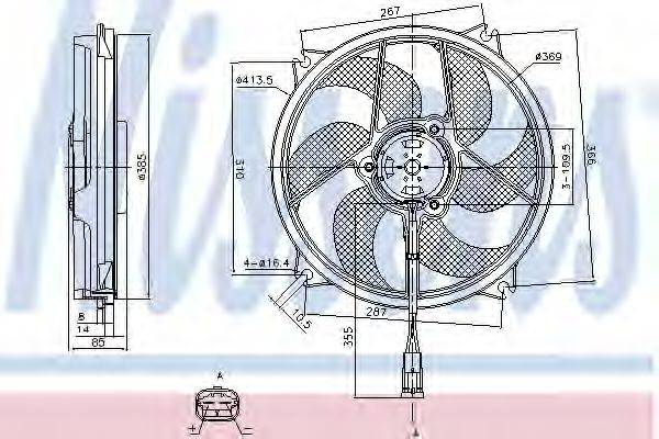 NISSENS 85561 Вентилятор, охлаждение двигателя