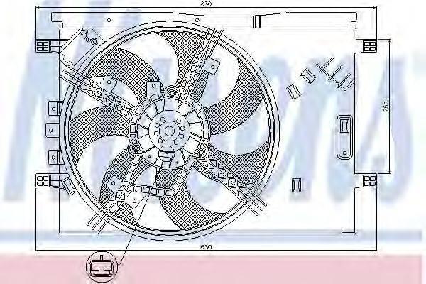 NISSENS 85563 Вентилятор, охлаждение двигателя