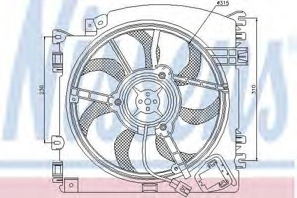 NISSENS 85598 Вентилятор, охлаждение двигателя