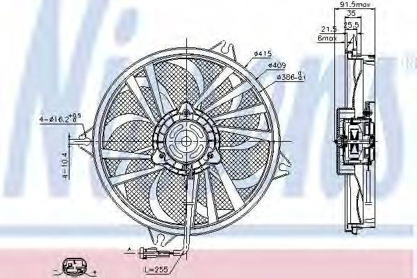 NISSENS 85605 Вентилятор, охлаждение двигателя