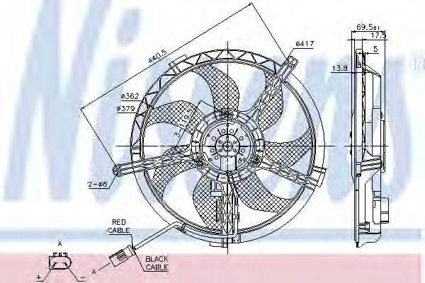 NISSENS 85632 Вентилятор, охлаждение двигателя