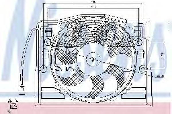 NISSENS 85650 Вентилятор, конденсатор кондиционера