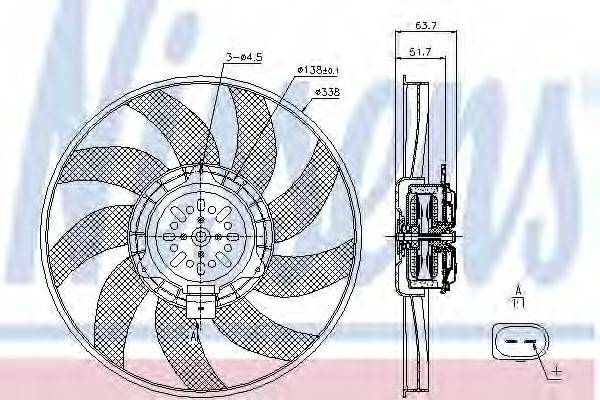 NISSENS 85727 Вентилятор, охлаждение двигателя