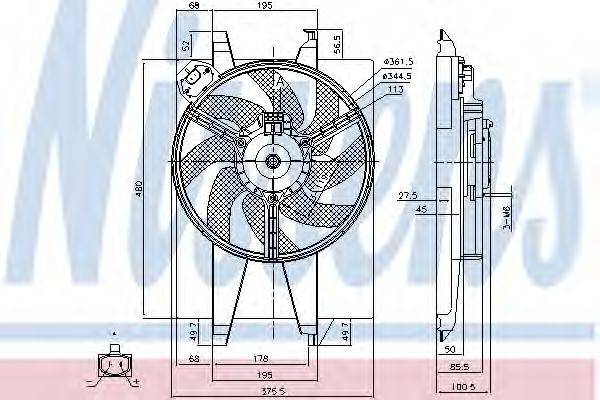 NISSENS 85767 Вентилятор, охлаждение двигателя