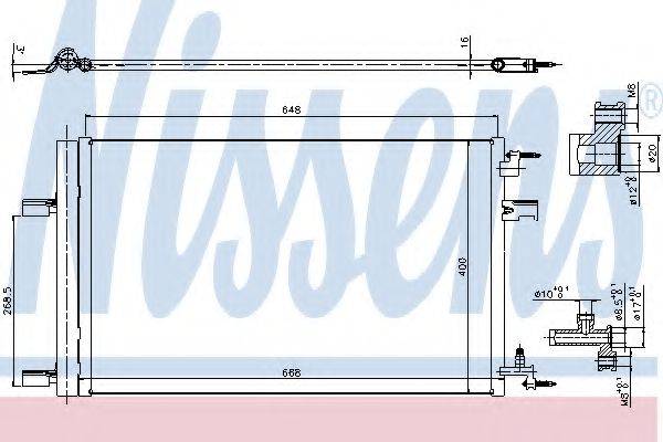 NISSENS 940258 Конденсатор, кондиционер