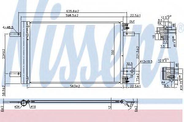 NISSENS 940458 Конденсатор, кондиционер