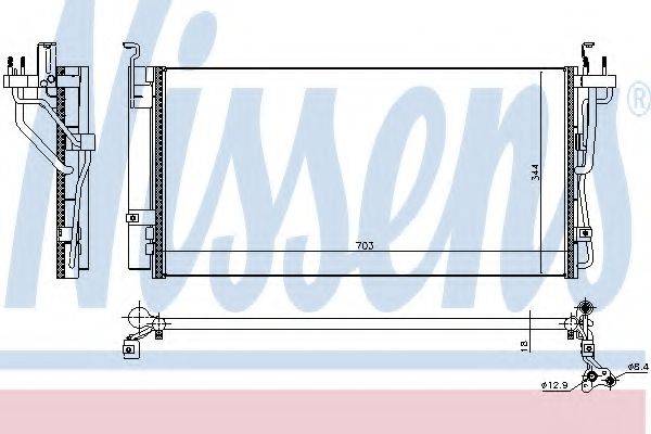 NISSENS 940552 Конденсатор, кондиционер