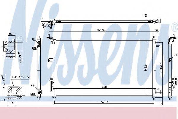 NISSENS 940557 Конденсатор, кондиционер