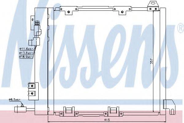 NISSENS 94385 Конденсатор, кондиционер