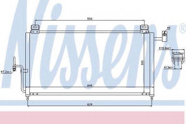 NISSENS 94720 Конденсатор, кондиционер