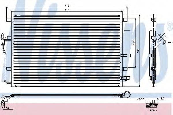 NISSENS 94917 Конденсатор, кондиционер